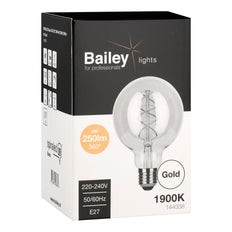Bailey Espiral Básica G95 LED Filamento Globo Lámpara E27 4W Oro - 144338