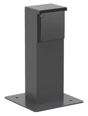Toma De Corriente Exterior Negra Con Placa De Suelo IP55 - 761-36915