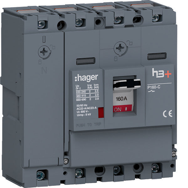 Hager H3+ P160 Interruptor De Carga De 4 Polos 160A - HCS161AC