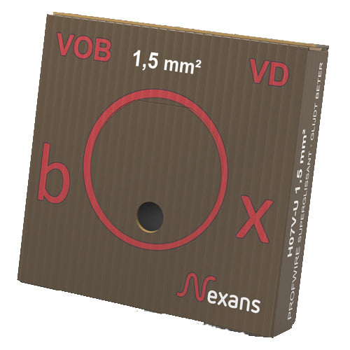 Nexans H07V-U Eca 1.5mm² Cable De Instalación Marrón VDbox - 10546311 [100 Piezas]