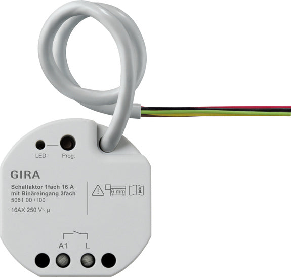 Gira One KNX 16A Actuador De Conmutación Simple Con 3 Entradas - 506100