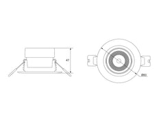 Opple Led Chiara 6W Foco Empotrado 2700K Blanco - 541003410900