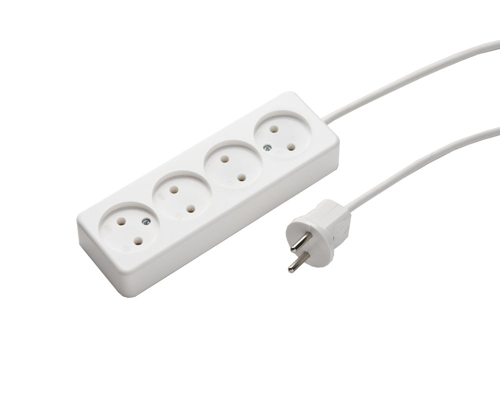 Regleta De 4 Vías MK Con Cable De 1,5M - 509ZL/15/KWS
