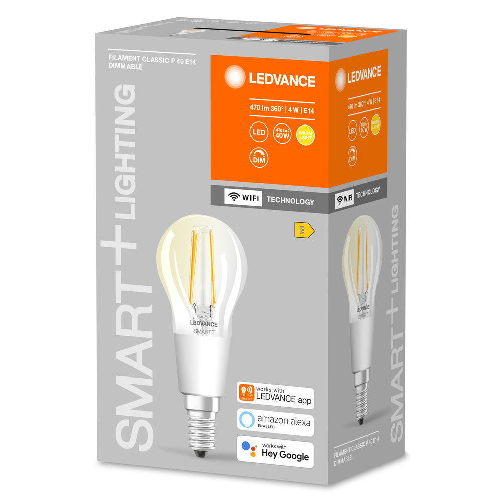 LEDVANCE Smart+ Wifi Filamento Mini Bombilla E14 4W 2700K - 4058075609778