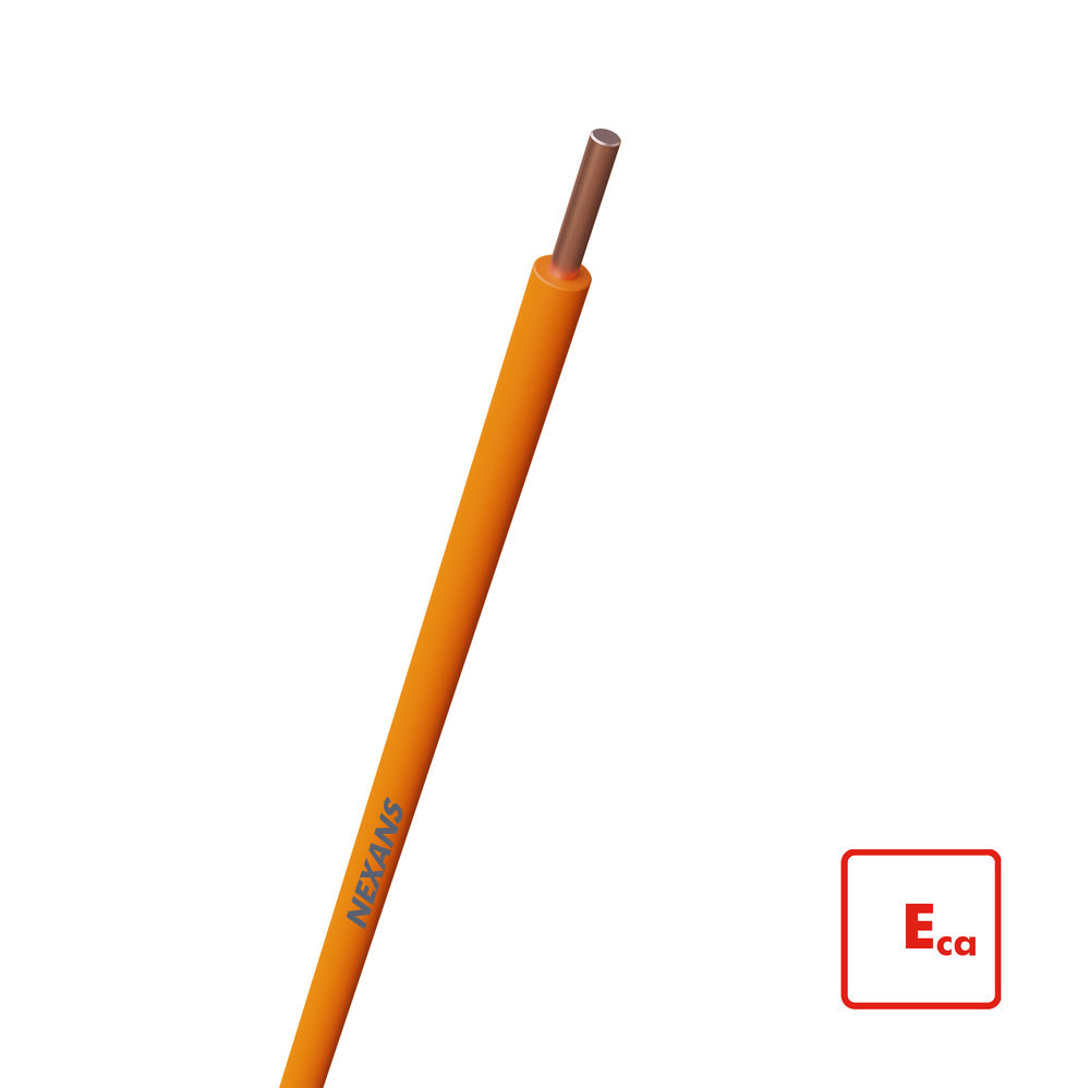 Nexans H07V-U Eca 1.5mm2 Naranja Cable De Instalación 100m - 10570892 [100 Piezas]