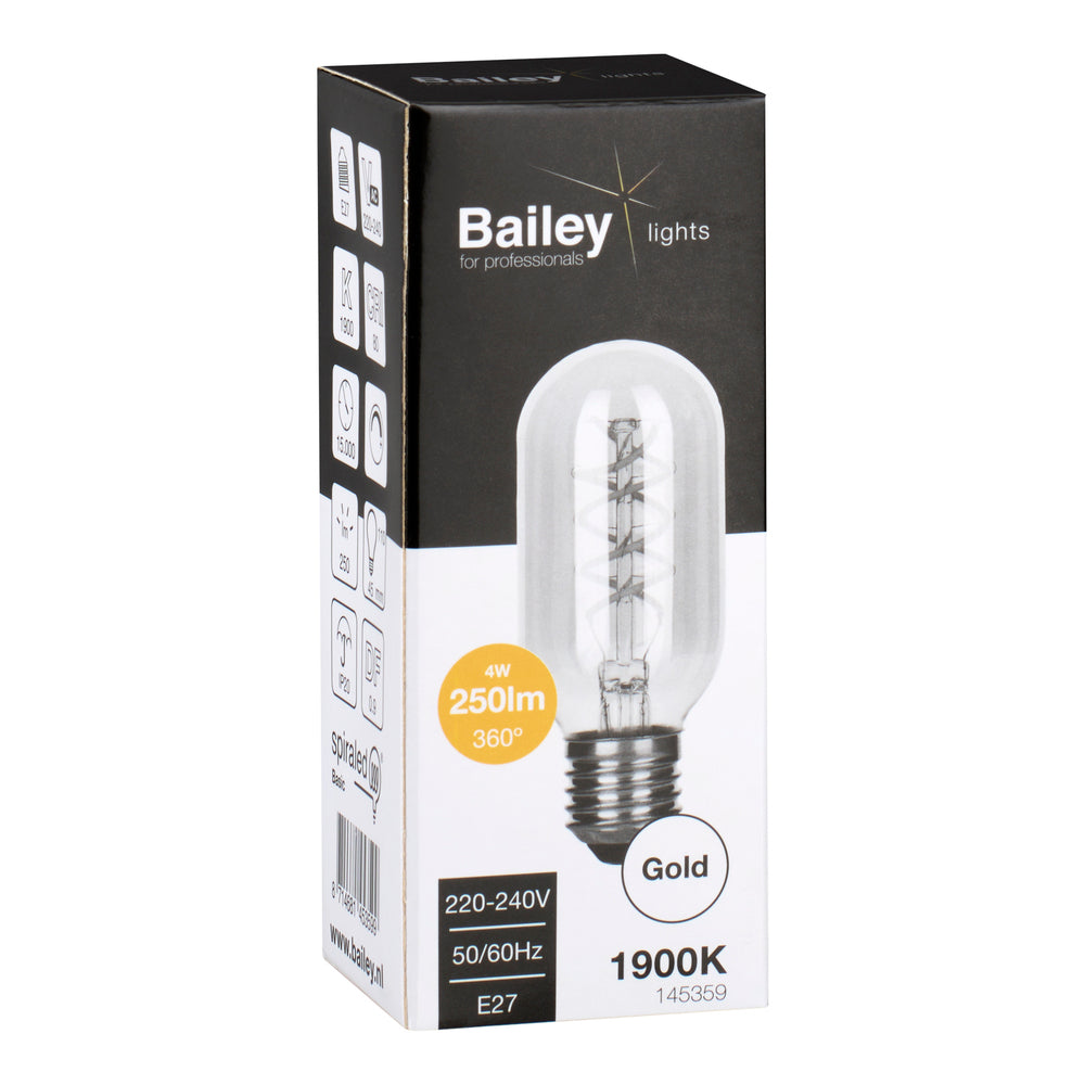 Bailey Enrollado Básico T45 E27 Regulable LED 4W Oro - 145359