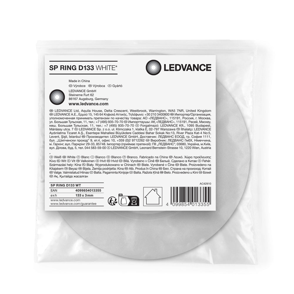 Ledvance Foco Anillo D133 Adaptador De Techo Blanco - 4099854013355