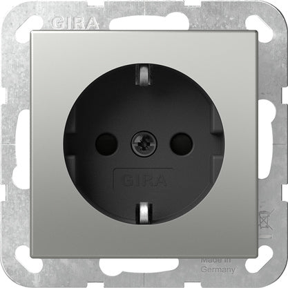 Gira Sistema 55 Acero Inoxidable Seguridad Plus Toma De Corriente - 4453600