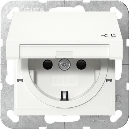 Toma Schuko Gira Sistema 55 Con Tapa De Seguridad Con Bisagra - 441403