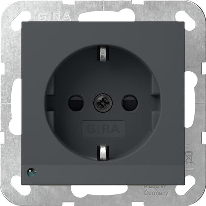 Gira Sistema 55 Toma Schuko De Seguridad Led Antracita - 417028