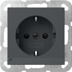 Gira Sistema 55 Toma Schuko De Seguridad Led Antracita - 417028