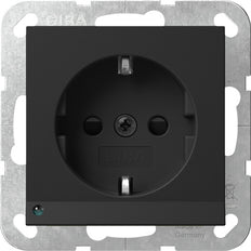 Gira Sistema 55 Led Seguridad Plus Toma Schuko Negro Mate - 4170005