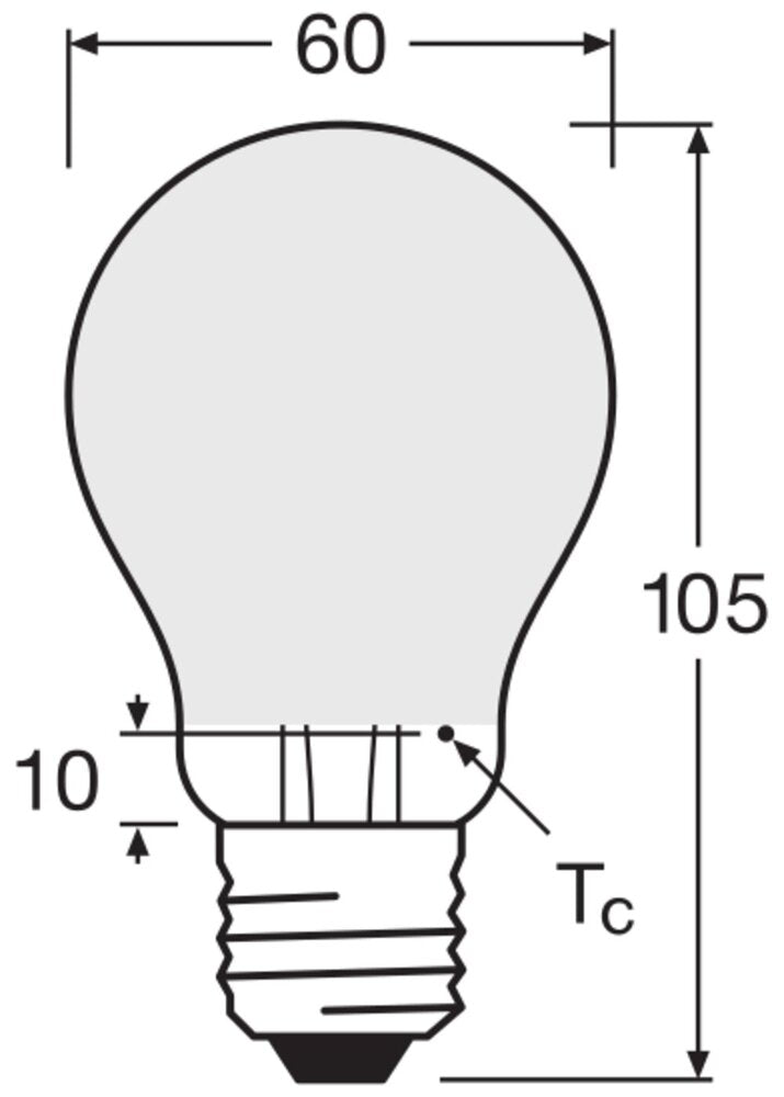 Bombilla De Filamento Led Clásica A60 Esmerilada E27 6.5W 827 - 4099854062421 [2 Piezas]