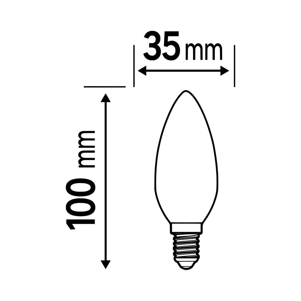 Ledvance Clásico E14 Led Vela 5.5W 827 Esmerilada - 4099854062346