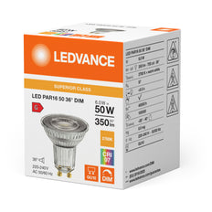 Ledvance Superior Gu10 Led Par16 6W 927 Spot Regulable - 4099854058998