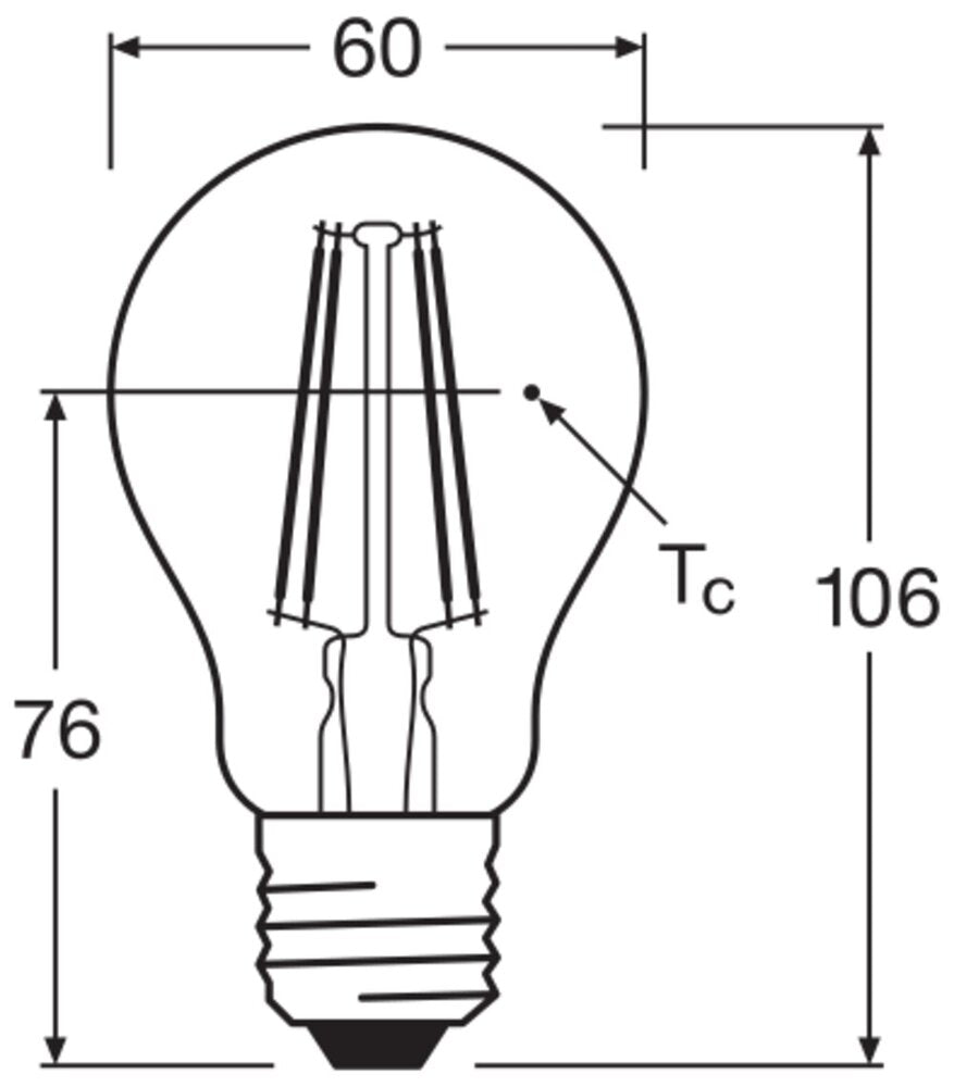 Bombilla Led Regulable Clásica A19 7W E27 827 Clara Filamento - 4099854054396