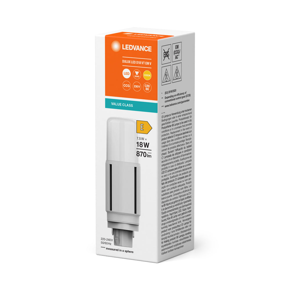 LEDVANCE Dulux LED G24d 7.5W 830 Lámpara De Montaje Vertical - 4058075821859