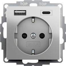 Toma De Corriente Usb Doble Gira Con Seguridad Plus - 2459600