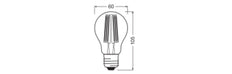 OSRAM LED Clásica A Regulable E27 8.2W Clase B Bombilla - 4099854065392