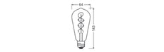 Vintage 1906 LED Edison E27 4W Regulable Bombilla Filamento Dorado - 4099854090103