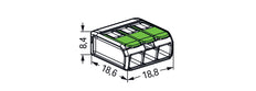 WAGO 221-423 Conector De Palanca De Tres Hilos 4mm² - 221-423 [50 Piezas]