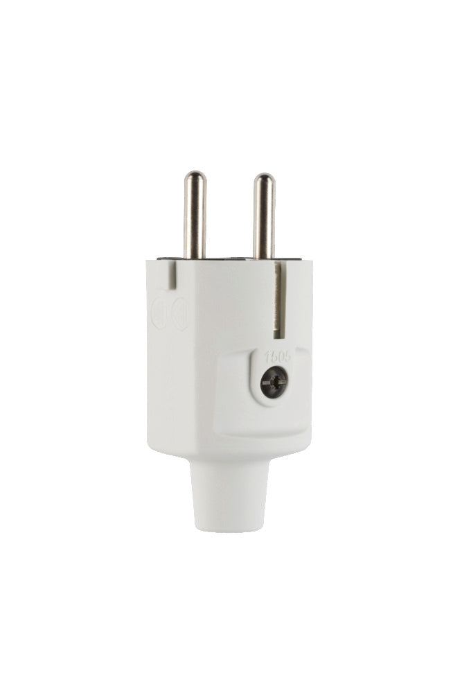 Enchufe Schuko Compacto De Doble Tierra IP20 TPE Gris - 100000046 [2 Piezas]