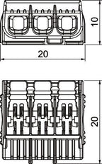 Bloque De Terminal De Palanca Universal De 3 Hilos 450V 32A - 2054423 [75 Piezas]