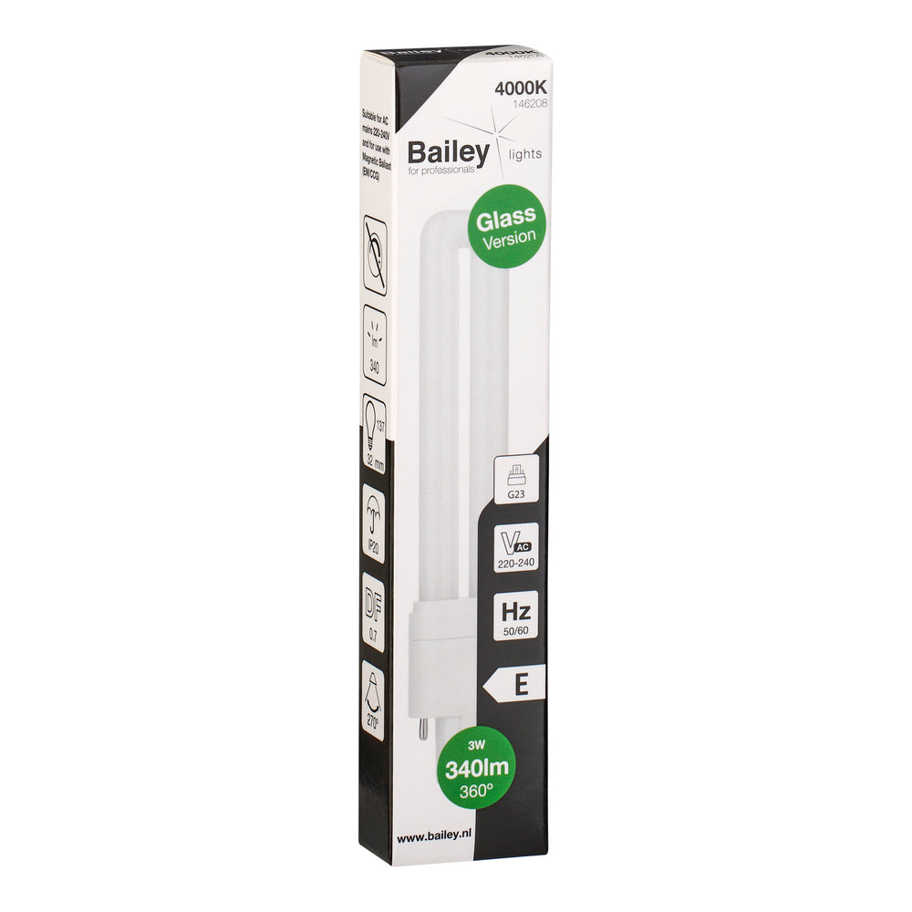 Bailey Led Pl Vidrio G23 3W 4000K 340Lm Retrofit Lámpara - 146208
