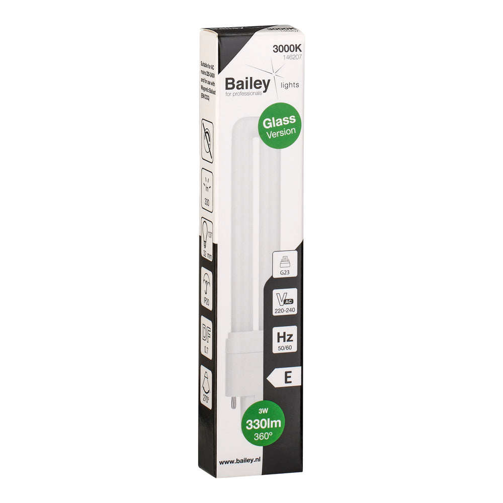 Bailey Led Pl Vidrio G23 2P 3W 330Lm 3000K Lámpara Comercial - 146207