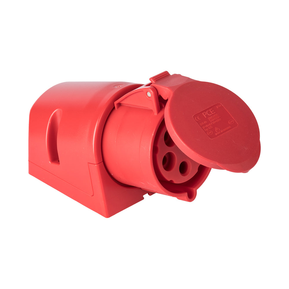 Toma CEE Industrial 32A 5P 400V IP44 Roja De Superficie - 125-6RV