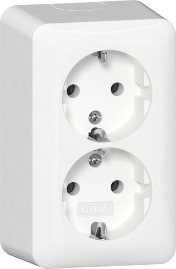 Gira Montaje En Superficie Doble Toma Schuko Blanco Puro - 478014