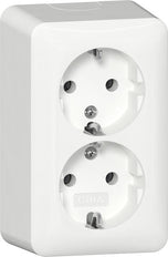 Gira Montaje En Superficie Doble Toma Schuko Blanco Puro - 478014
