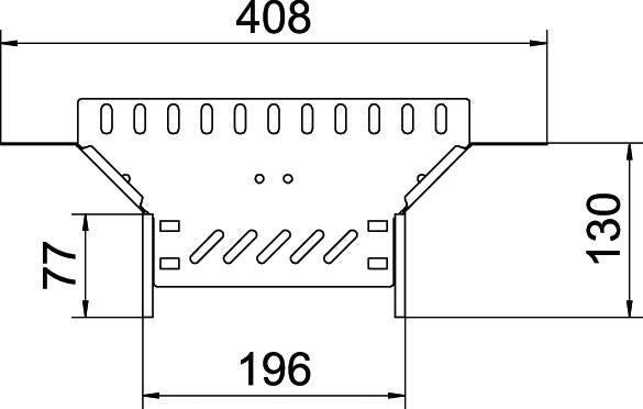 Conector En T Para Canaleta 60x200mm Acero SV - 6042115