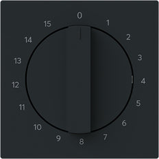 Placa De Control De Temporizador ABB Busch Con Dial De 15 Min Negro - 2CKA001753A9985