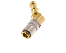 Brass DN 6 Mold Coupling Socket 9.5 mm Hose Pillar Unlocking Protection 45-deg