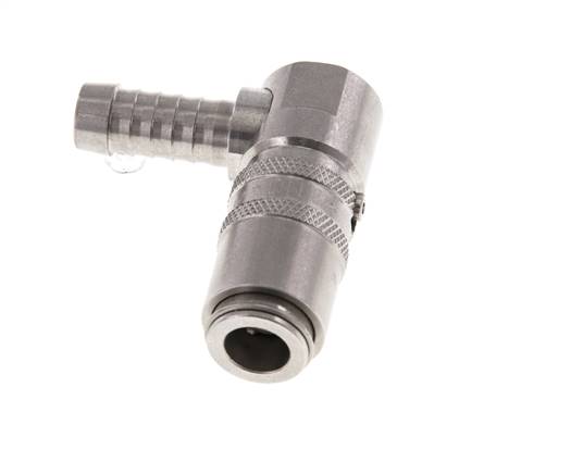Acero inoxidable DN 6 Enchufe de anclaje de manguera de 9 mm Pilar de 90 grados