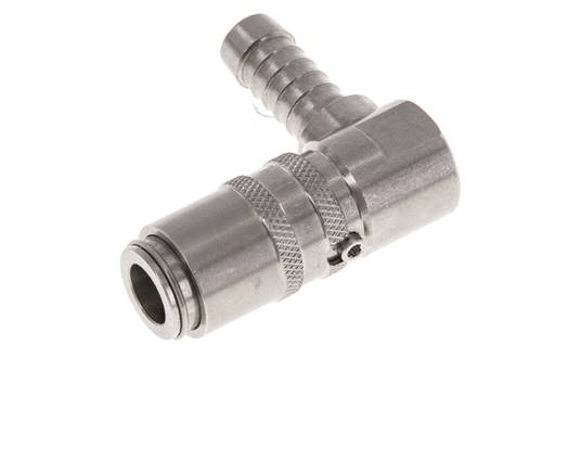 Acero inoxidable DN 6 Enchufe de anclaje de manguera de 9 mm Pilar de 90 grados