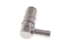 Acero inoxidable DN 6 Enchufe de anclaje de manguera de 9 mm Pilar de 90 grados