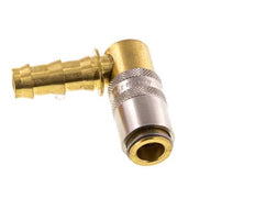 Latón DN 6 Enchufe de anclaje de manguera de 9,5 mm Protección de desbloqueo de 90 grados
