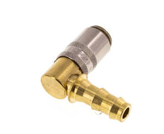 Latón DN 6 Enchufe de anclaje de manguera de 9,5 mm Protección de desbloqueo de 90 grados