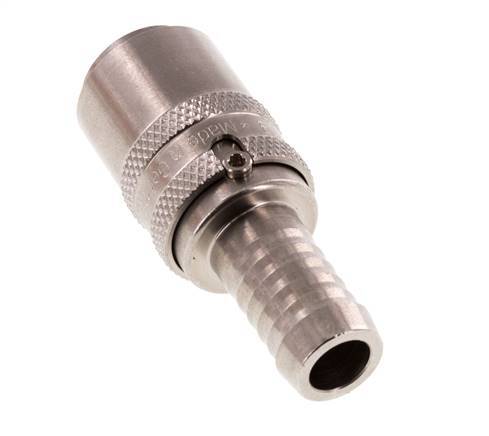 Stainless Steel DN 9 Mold Coupling Socket 13 mm Hose Pillar Double Shut-Off
