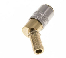 Latón DN 9 Enchufe de anclaje de manguera de 13 mm Pilar de 45 grados