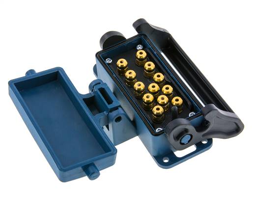 Enchufe múltiple de latón 12x4 mm Conexiones a presión Protección de desbloqueo