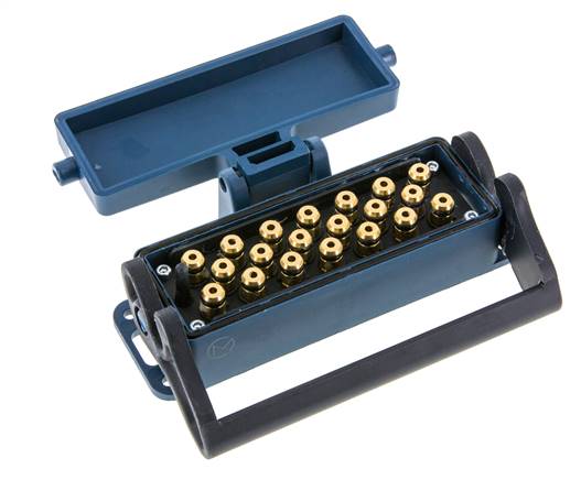 Enchufe múltiple de latón 20x4 mm Conexiones a presión Protección de desbloqueo