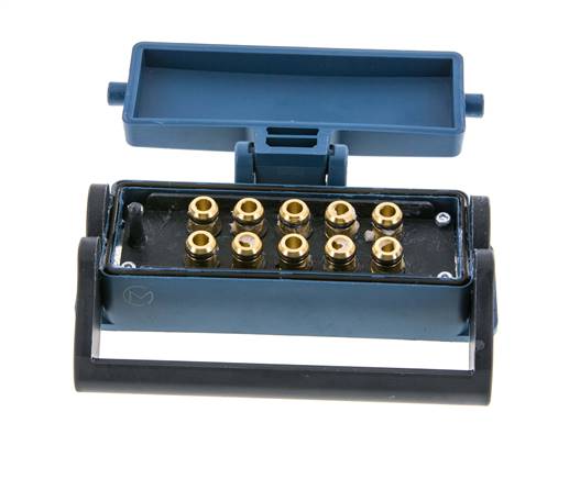 Enchufe múltiple de latón 10x8 mm Conexiones a presión Protección de desbloqueo