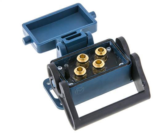 Enchufe múltiple de latón 4x8 mm Conexiones a presión Protección de desbloqueo Cierre doble