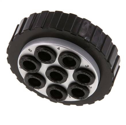 POM Enchufe múltiple 8x8 mm Conexiones a presión Vacío