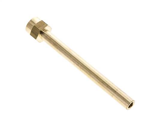 Tubo de latón roscado hembra M14x1,5 de 120 mm de longitud