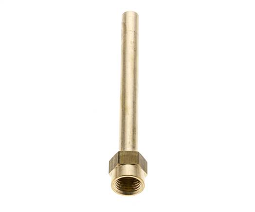 Tubo de latón roscado hembra M14x1,5 de 120 mm de longitud