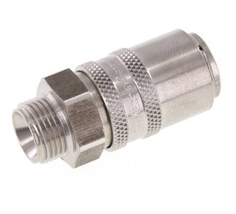 Acoplamiento de moldes DN 9 de acero inoxidable con rosca macho de 3/8 de pulgada